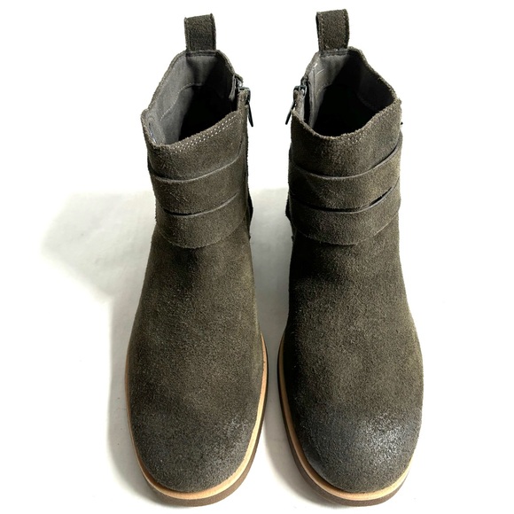 UGG Josefene Suede Strap Metal Buckle Ankle Boots Slate Dark Green Size 6 - Picture 5 of 17